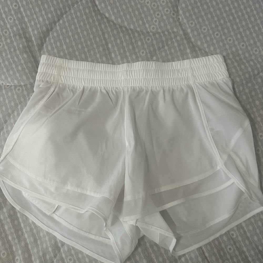 athleta white running shorts